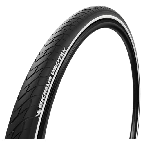 Michelin Protek Clincher Tires 700×35 & 40 Black Reflective Anti-Puncture Road & Touring E-Bike Tubeless-Ready Components