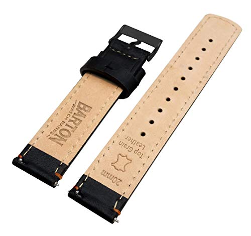Image of BARTON WATCH BANDS - Top Grain Leather Watch Bands Compatible with Apple Watch Models - 1, 2, 3, 4, 5, 6, 7, 8, 9, 10, SE, Ultra & Ultra 2