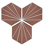 INNO STICKERS 6'x7' Peel and Stick Backsplash Tile Sticker,Flower Vintage Self-Adhesive Wall Tile for Living Room,Kitchen,Bathroom(Orange,45)