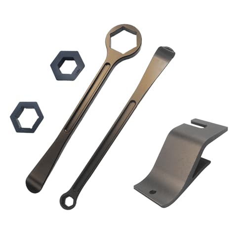 Image of Motorcycle Tyre Iron Tool Kit Raceline Levers Hex Wrench Spanner Head Tire Change 10mm 13mm 32mm 27mm 22mm 0.87'' 1.06''0.51''0.39'' 1.26'' For EXC SX XC EXCF Dirt Pit Bike (Black-2)