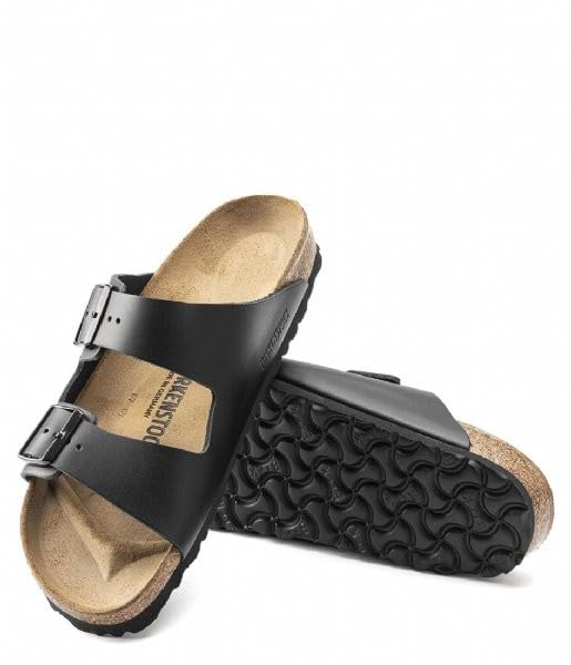 Image of Birkenstock Women's Arizona SFB Open Toe Sandals, Black, US 7.5