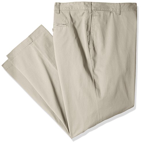 Nautica womens Twill Flat-front Business Casual Pants, True Stone, 38W x 38L US