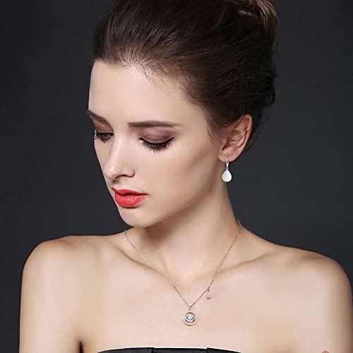 Dangle Earrings for Women Opal: 925 Sterling Silver Teardrop Leverback Earrings October Birthstone Tear Drop Waterdrop Created Earring Jewelry Birthday Gifts for Wife Grandma Girlfriend3