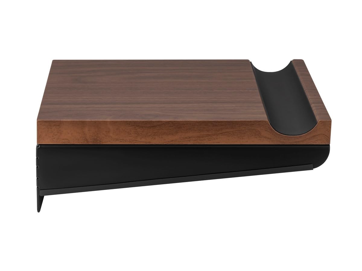 Monoprice Supporto da parete per bici e espositore con ripiano superiore in noce, design compatto e robusto, gancio per bicicletta