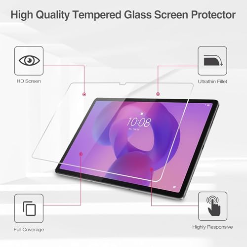 Image of VERTUS Premium Tempered Glass Screen Protector for Lenovo Idea Tab Pro 12.7 inch 2025 || Lenovo Yoga Tab Plus 12.7 inch 2025 || Tab P12 12.7 inch with 9H Surface Hardness, Anti-Scratch, Smudge Proof & Bubble Free Coating