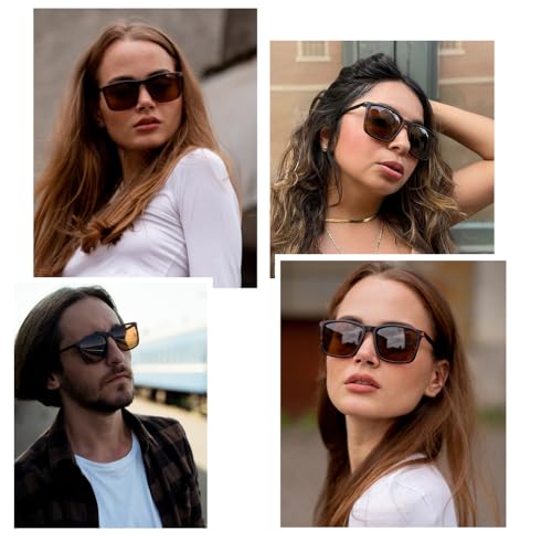 Lunettes de soleil polarisées rétro contre les reflets route conduite UV400 - 3
