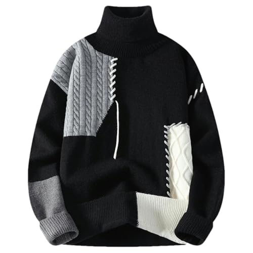 Man Non-Iron Patchwork Sweaters Men's Spring Autumn Winter Men's Sweater Classic Style Casual Pullovers2