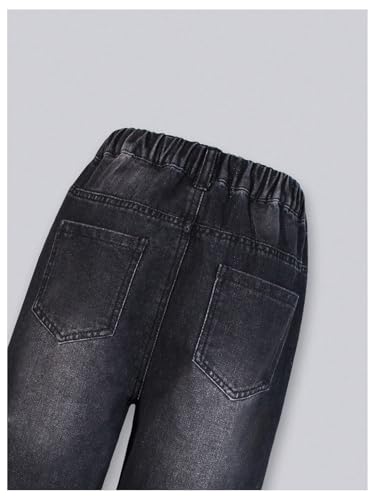 SHENHE Boy's Baggy Jeans Streetwear Denim Cargo Pants Straight Leg Loose Long Pant2