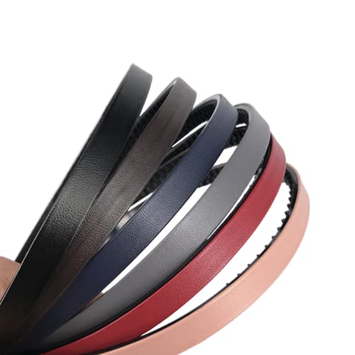 Ruihfas Fashion Headbands Wide Leather Covered Hair Hoop Clasp Hairbands for Women Girls 6pcs/pack (Normal)