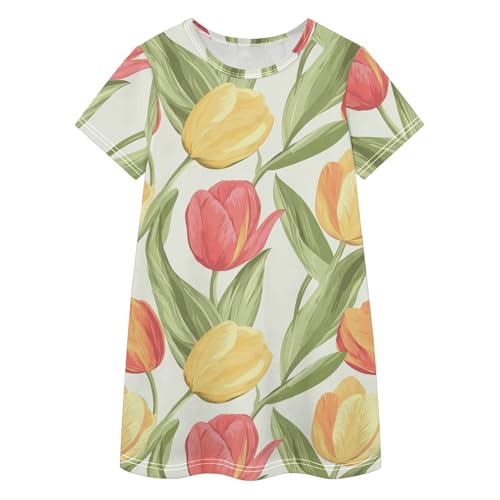 Vestidos de manga corta para niñas ideales para tardes de juegos y paseos de verano