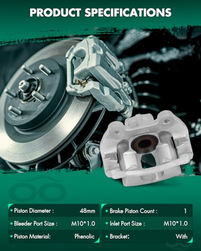 Image of SCITOO Rear Left Brake Caliper With Bracket 18B5059 Compatible For Buick Enclave 08-17, For Cadillac XTS 13-20, For Chevy Traverse 09-17, For GMC Acadia /Acadia Limited, For Saturn Outlook 07-10