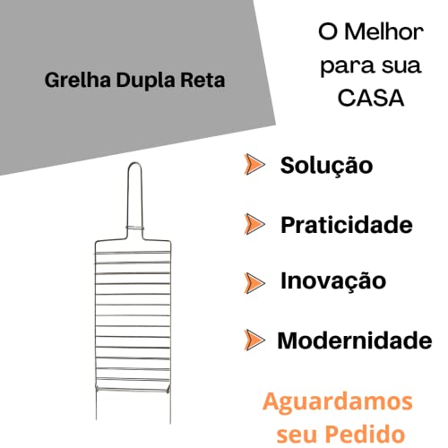 Grelha Churrasqueira churrasco Dupla Reta para Peixe Carne Frango Grelhados
