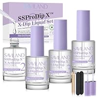 SAVILAND Dipping Powder Liquid Set: 15ml Dipping Powder Nails Set mit Base Top Coat Brush Saver Nagelwerkzeug, Dipping Powder Nagelset Starter Set für French Nägel Nail Art
