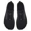 Racqua Water Shoes Men Women Aqua Swimming Quick Dry Barefoot Pool River Boating Non-Slip Beach Diving Adult Sport Shoes Black EU 42 = UK 8.5 #4