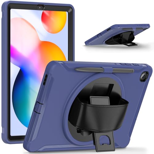 Coque Samsung Galaxy Tab S6 Lite bleu foncé antichoc pour enfant