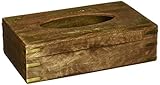 SouvNear 10 Inch Tissue Box Holder / Cover / Rectangular Paper Dispenser Handmade Brown Decorative Tissue Box
