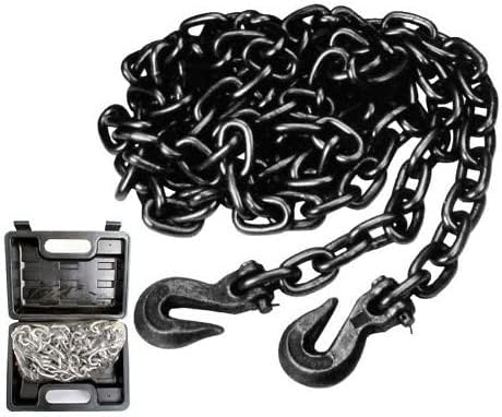BARGAINS-Galore® 14FT Heavy Duty Recovery Tow Towing Chain Grab Hooks with Carry CASE