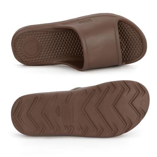 Image of Totes Men's Everywear Slide Sandals Lightweight Waterproof Comfort Slides with Cushioned Footbed for Pool, Beach & Everyday Wear