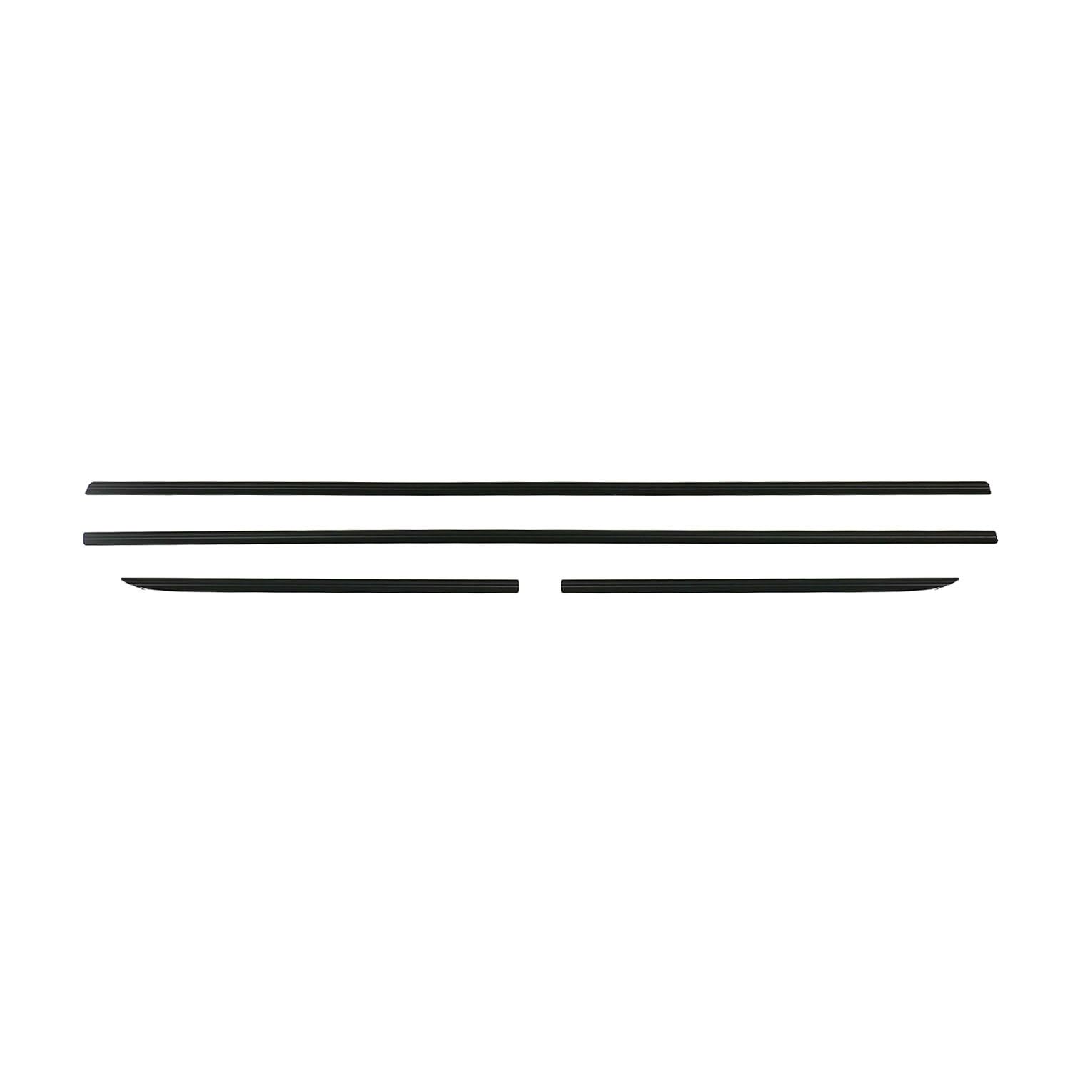 OMAC Lot de 4 baguettes de protection de portières latérales compatibles avec Audi A3 2012-2024 en aluminium noir