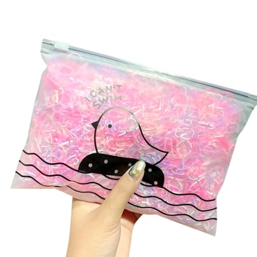 DHJJXQGX 1000 Pcs Small Elastic Hair Ties for Women Mini Rubber Bands Assorted Colors, Easy Glide, Ligas Para El Cabello Accessories for Women Girls & Boys All Hair Types A12