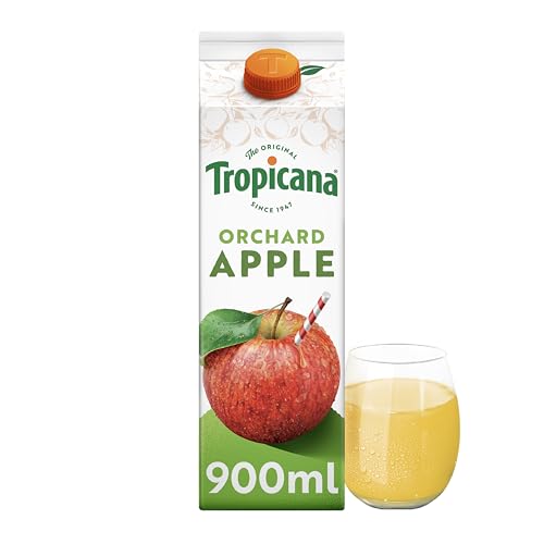 Tropicana - Pure Pressed Apple Fruit Juice with Vitamin C 100% Pressed - Apple Juice Soft Drinks 900ml