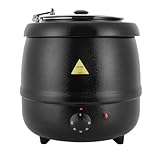 Suppentopf Elektrisch,10L Suppenkessel WarmhaltebehäLter Herausnehmbarer Einsatz Aus Edelstahl 35-80°C Regelbar Thekentopf Gastro Suppenwärmer,Für Hausversammlungen, Partys