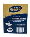 Wilro 24 Pack Humidifier, Aroma Diffuser, Vaporizer Aroma Refill Pads, Unscented Replacement Compatible with Dreo, Vicks, Wilro and Others