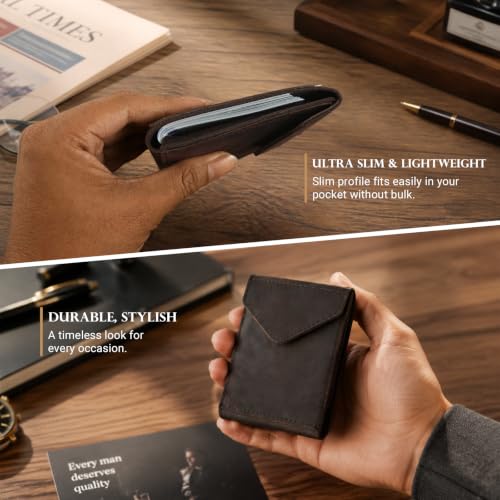 SAUCLW Vertical RFID Blocking Wallet