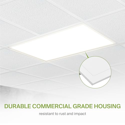 ASD 4 Pack 2x4 LED Flat Panel Light - 30/40/50W UL DLC | 6341LM 3500K 4000K 5000K Selectable Dimmable 2x4 LED Drop Ceiling Light Fixture | 2 x 4 Commercial Recessed Lay in Troffer Lights for Office - Thumbnail 4