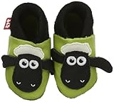 Schuhgröße Pololo Shaun Unisex-Kinder Flache Hausschuhe, Grün (pistazie 913), 18/19