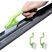 2pcs Hand-held Groove Gap Cleaning Tools Door Window Track Kitchen Cleaning BrushesGreen