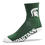 NCAA Michigan State Spartans Team Quarter Socks, Large