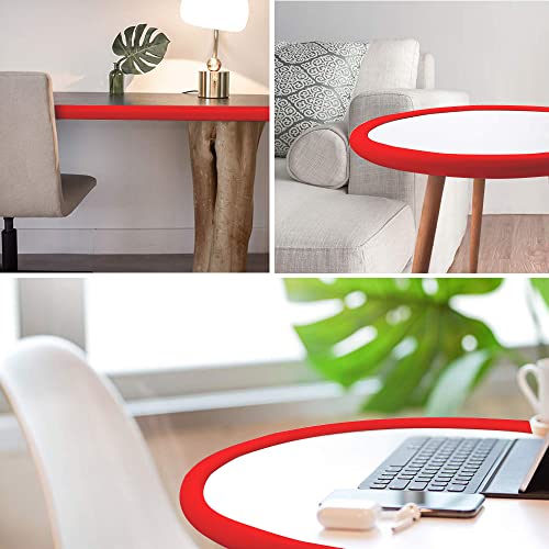 Image of SYGA Baby Safety Strip Furniture Edge Guard Cushion Corner Cover 2 Meter 6.5 feet Tape Infant Bump Protector (Red)