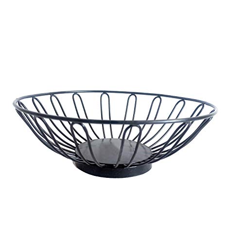 NIRMAN Rustic Fruit Bowl Basket Holder for Kitchen CountersTable Centerpiece Party Holiday Decoration Unique Round Shape Bowl Basket 10 x 10 x 35