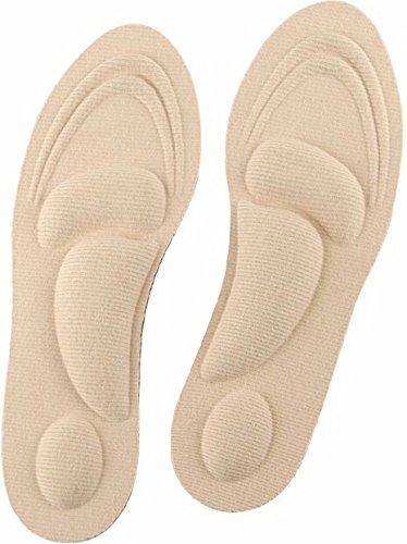 G&V Foot Pain Relief Memory Foam Insole Designed for Aching,Swollen,Diabetic or Sore Arthritic Feet for Women Beige