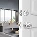 Rulart Double keyed Deadbolt Lock - Keyed on Both Sides, 2-Way Adjustable Cylinder Deadbolt (Privacy/Passage), Satin Stainless Steel (Silver, Single Cylinder) (Silver, Double Side)