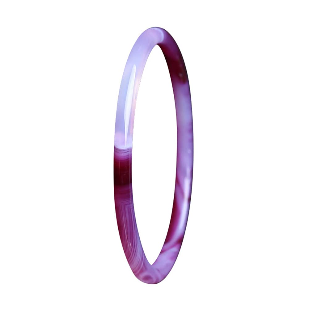 Elegancka damska bransoletka z jadeitu, naturalny fioletowy chalcedon, agat, jadeit, etniczny styl, kolorowa bransoletka z jadeitu z pudełkiem 60 mm 55 mm