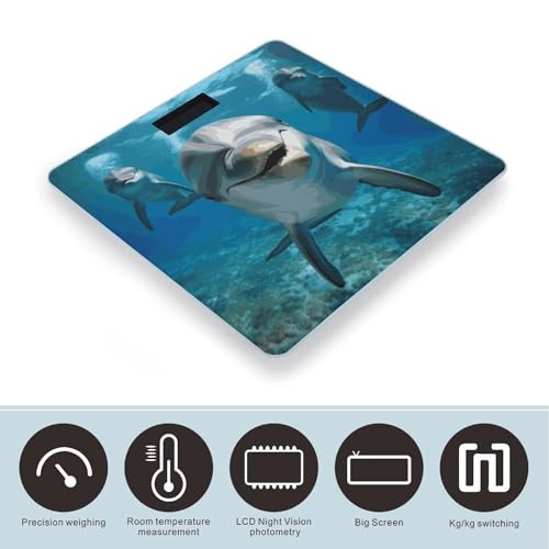 Báscula digital para baño con plataforma amplia y pantalla LCD miniatura 3