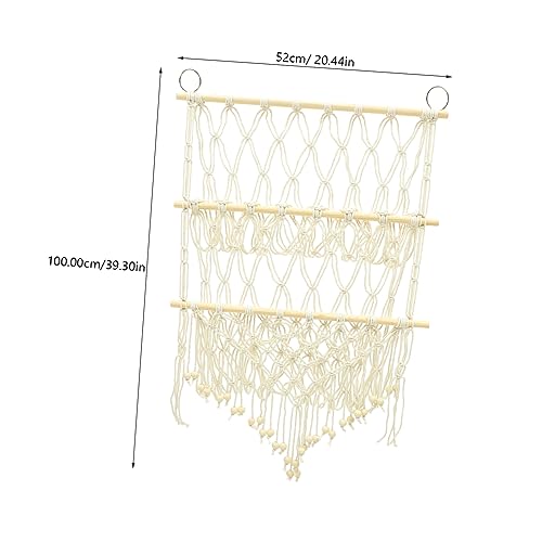 Filet de rangement mural tissé double couche Beaupretty pour peluches