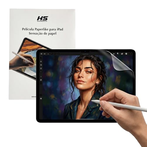 Película p/iPad Air de 11 polegadas (M2 | M3 | M4) 2024 2025 2026 Paper Like Fosca Sensação de Papel Anti Reflexo/Não Marca dedo Proteção Contra Riscos C/Encaixe Perfeito p/Escrita Desenho