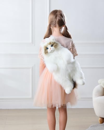 20" Cute Plush Animal Cat Backpack Multiple Fashion Shoulder Bags Crossbody Gifts With Adjustable Straps for Women Girl Boy Kid (Muppet Cat Backpack)2