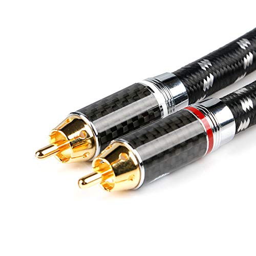 Kabel audio Cinch 1,5 M, JIB Boaacoustic Evolution Black seria 6NOCC+SCOCC 2X RCA wtyczka 2X RCA 24K złota powłoka