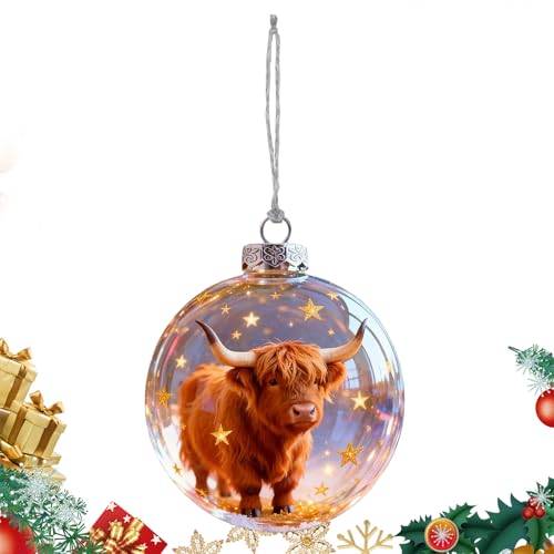 Birsuruzor クリスマスボール飾り - 立体 動物 ボール ホリデー デコレーション - ホーム デコレーション フェスティブ オーナメント | 壁、書斎、オフィス、リース、マントル、ガーデン、裏庭、階段、玄関、窓枠用