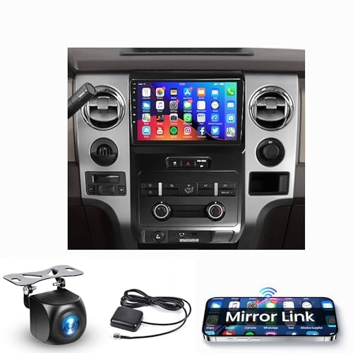 F150 Stereo Upgrade For Ford F150 2009-2012 Android 13 Wireless CarPlay Car Radio Stereo With GPS Navi Wi-Fi Bluetooth DSP SWC FM RDS USB 2 32GB 2012 Ford F150 Android Radio