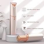 Enlèvement des cheveux visage pour les femmes hommes, Éclat électrique pour les femme, Eyebrow & Trimmer facial, Double lames rotatives Enlevant les cheveux pour lèvre supérieure Peach Fuzz