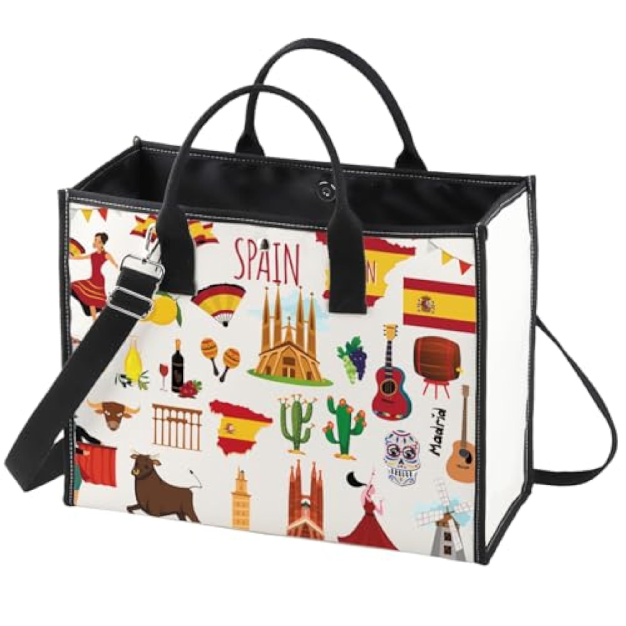 Spain Travel Makeup Bag, Souvenir Gift Pouch