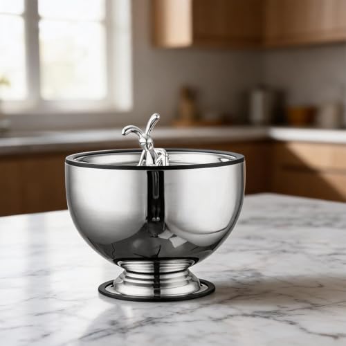 Cubeta de hielo y tazas de acero inoxidable térmicas para postres y salsas, naranja 8