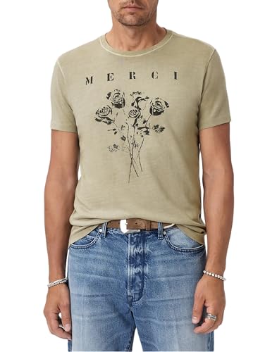 T-shirt Merci John Varvatos de luxe pour homme au design rock intemporel