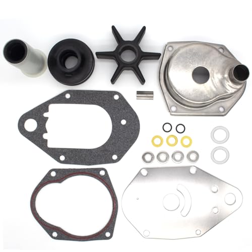 Image of QuickMarine 812966A12 Water Pump Impeller Repair Kit for Mercury Marine 4 Stroke 30-60 HP Outboard Motors Replacement 46-812966A12 Sierra 18-3690 Boat Engine