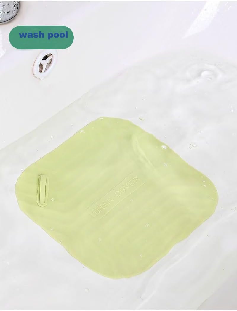 Silicone Bathtub and Sink Stopper - Bathroom Drain Plug for Kitchen, Laundry and Shower Sinks - Light Green